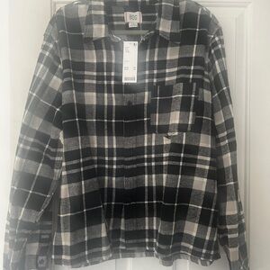 BDG Urban Outfitters Black and White Plaid Flannel Shirt